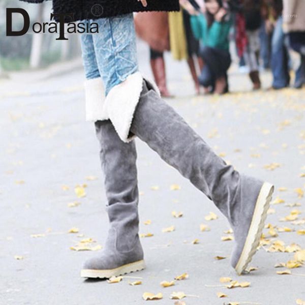 doratasia big size 34-43 female flat with over the knee boots winter warm fur thigh high boots women casual slip on shoes woman1, Black
doratasia big size 34-43 female flat with over the knee boots winter warm fur thigh high boots women casual slip on shoes woman1, Black