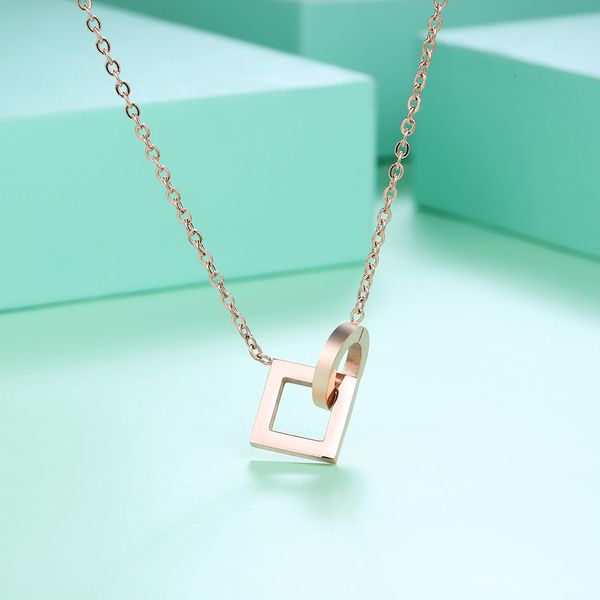 cross-border new geometric pendant 18k rose gold titanium steel necklace korean style girls winter necklace, Silver
cross-border new geometric pendant 18k rose gold titanium steel necklace korean style girls winter necklace, Silver