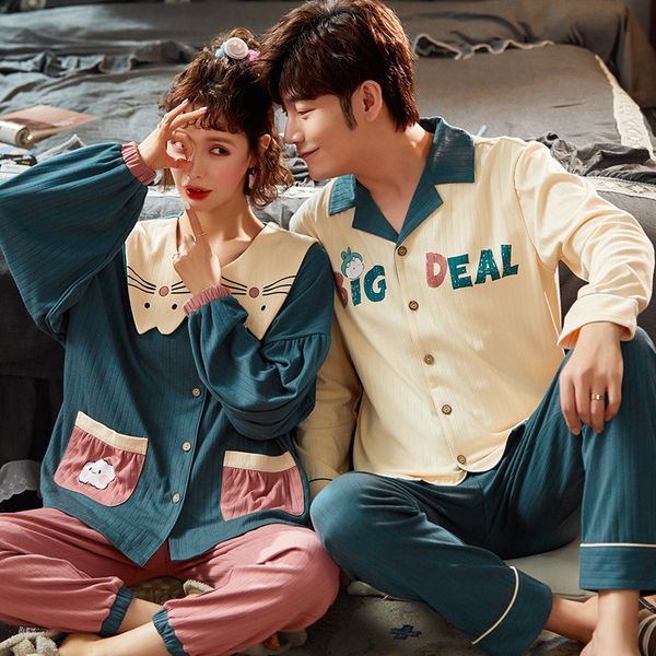 couple pajamas set autumn cardigan pyjamas women and men pajamas long sleeve sleepwear lounge pijama plus size pajama h1210, Black;red
couple pajamas set autumn cardigan pyjamas women and men pajamas long sleeve sleepwear lounge pijama plus size pajama h1210, Black;red