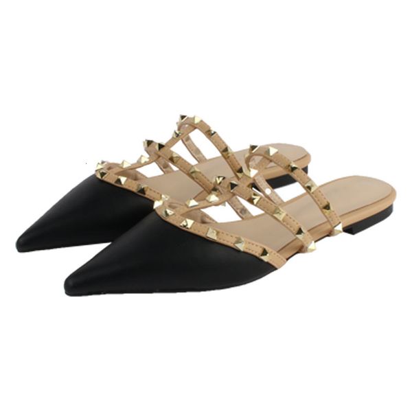 2021 new pumps with riveting slippers, women's outer garments, low shoes, riveting, lazy, for summer 's half of slippers qff4, Black
2021 new pumps with riveting slippers, women's outer garments, low shoes, riveting, lazy, for summer 's half of slippers qff4, Black