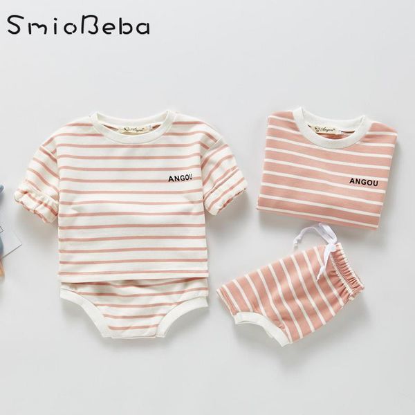 korean baby suit two piece long sleeve striped and bread pants for boys and girls fashion sport toddler pink clothing, White
korean baby suit two piece long sleeve striped and bread pants for boys and girls fashion sport toddler pink clothing, White