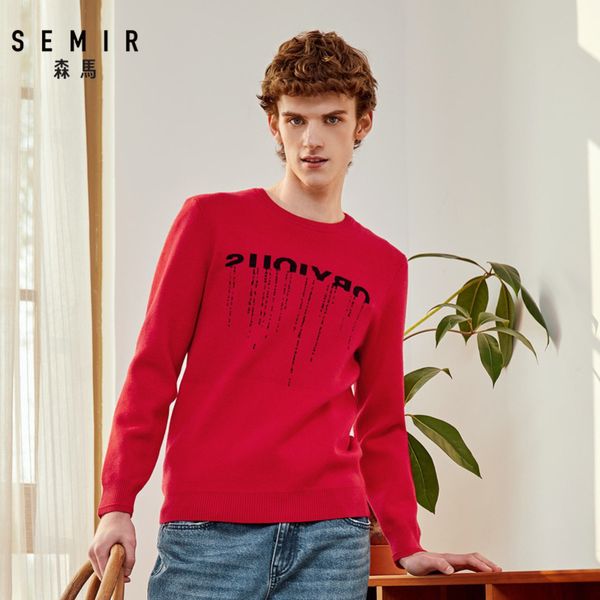 semir 2020 spring men new year red o neck youth pullover fashiong casual slim sweater man
semir 2020 spring men new year red o neck youth pullover fashiong casual slim sweater man