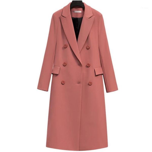 spring autumn fashion double breasted women long style blazer coat office lady1, White;black
spring autumn fashion double breasted women long style blazer coat office lady1, White;black