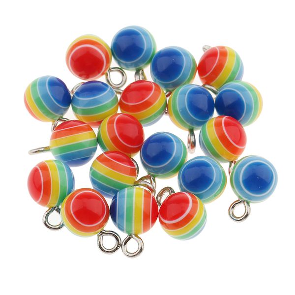 40 pieces round striped rainbow resin charms pendants for jewelry making craft 7mm, Black
40 pieces round striped rainbow resin charms pendants for jewelry making craft 7mm, Black
