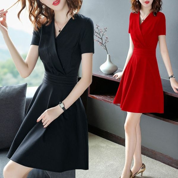t19r1 черный короткие skirtdress маленькая черная юбка 2020 новый v-образным вырезом юбки лета женщин короткий рукав средней длины похудение, Black;gray
t19r1 черный короткие skirtdress маленькая черная юбка 2020 новый v-образным вырезом юбки лета женщин короткий рукав средней длины похудение, Black;gray