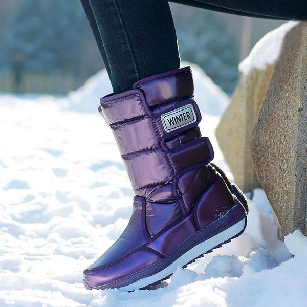 2020 new fashion bright color winter women snow boots thickened warmth waterproof non-slip cotton shoes in tube 19cm, Black
2020 new fashion bright color winter women snow boots thickened warmth waterproof non-slip cotton shoes in tube 19cm, Black