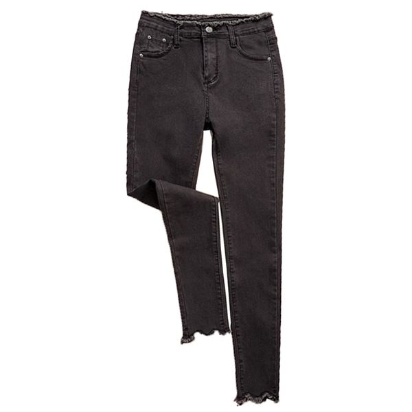2019 new large size 4xl women's spring summer basic paragraph slim tight wild pants cotton autumn jeans female b50, Blue 
2019 new large size 4xl women's spring summer basic paragraph slim tight wild pants cotton autumn jeans female b50, Blue