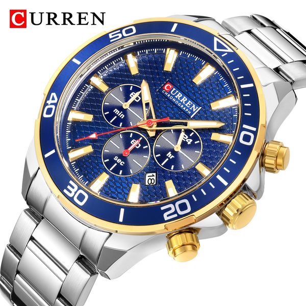 curren men's wrist watches 2019 fashion mens quartz watches men business male clock full steel man wristwatch, Slivery;brown
curren men's wrist watches 2019 fashion mens quartz watches men business male clock full steel man wristwatch, Slivery;brown