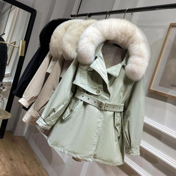 women's down & parkas 2021 natural fur women coat winter thick 90% white duck parka female belt solid hooded jacket loose outerwear1, Black
women's down & parkas 2021 natural fur women coat winter thick 90% white duck parka female belt solid hooded jacket loose outerwear1, Black