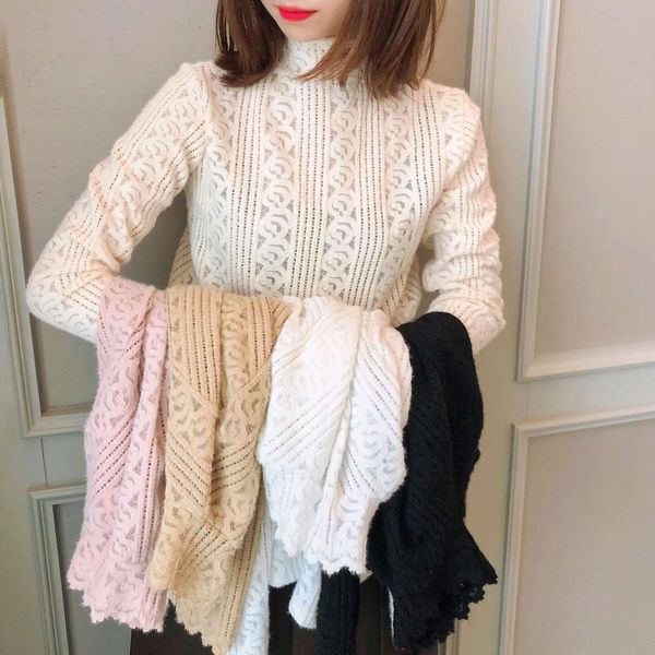 qibao five color mink veet sweater temperament warm female winter high collar lace slim bottom shirt, White
qibao five color mink veet sweater temperament warm female winter high collar lace slim bottom shirt, White