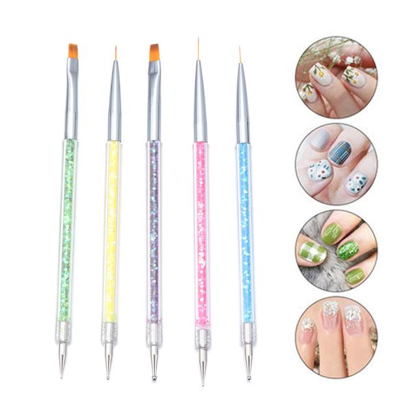 nail brushes 5pcs/set art brush double-ended dotting pen liner point drill drawing tool set home salon, Yellow
nail brushes 5pcs/set art brush double-ended dotting pen liner point drill drawing tool set home salon, Yellow