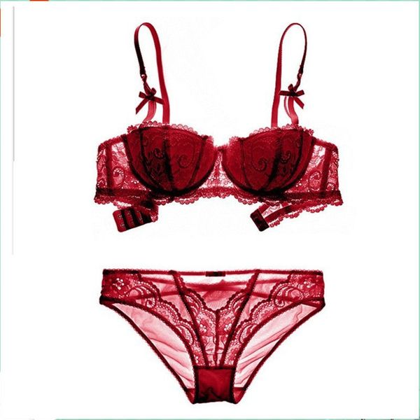 push up briefs sets lolita girl bra set lace woman underwear 1/2 cup detachable large female bras suit, Red;black
push up briefs sets lolita girl bra set lace woman underwear 1/2 cup detachable large female bras suit, Red;black