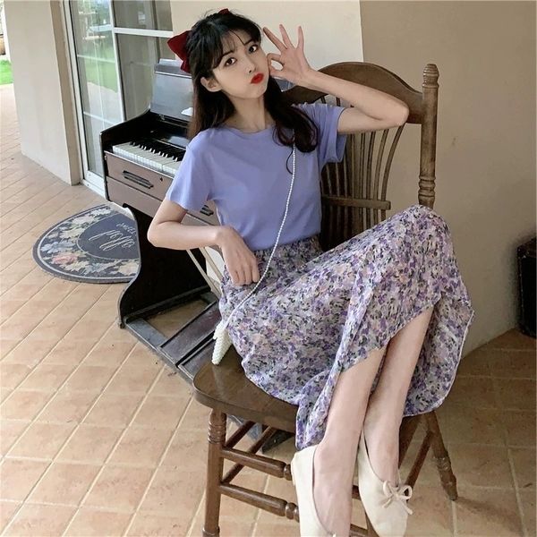 lmzxy internet celebrity 2020 summer floral fairy short-sleeved t-shirt mori skirt daisy t-shirt slimming two-piece suit for women tisut, Gray
lmzxy internet celebrity 2020 summer floral fairy short-sleeved t-shirt mori skirt daisy t-shirt slimming two-piece suit for women tisut, Gray