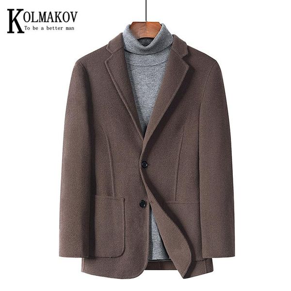 kolmakov winter new young men slim solid color double-sided woolen cloth suits a single breasted coat with lapel woollen jacket, Black
kolmakov winter new young men slim solid color double-sided woolen cloth suits a single breasted coat with lapel woollen jacket, Black