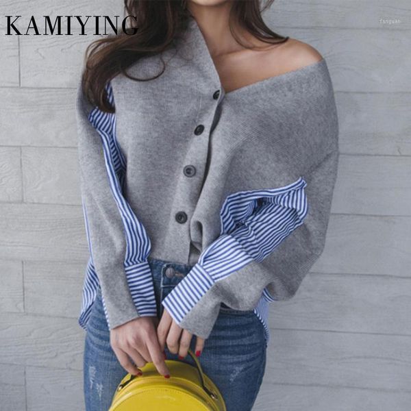 autumn winter 2021 new v-neck ladies sweater stripes loose wild women clothing korean style women sweater1, White
autumn winter 2021 new v-neck ladies sweater stripes loose wild women clothing korean style women sweater1, White