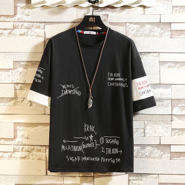 new short sleeve t shirt men's 2021 summer black white tshirt tees classic brand fashion clothes plus size m-5xl o neck h141, White;black
new short sleeve t shirt men's 2021 summer black white tshirt tees classic brand fashion clothes plus size m-5xl o neck h141, White;black