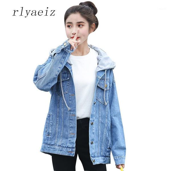 rlyaeiz hooded denim jacket women casacos feminino 2020 europe loose washing jeans jackets vintage woman denim jacket coats1, Black;brown
rlyaeiz hooded denim jacket women casacos feminino 2020 europe loose washing jeans jackets vintage woman denim jacket coats1, Black;brown