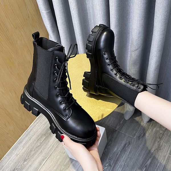lady boots shoes luxury designer leather booties lace up round toe flat heel boots-women ladies fashion autumn ankle rock, Black
lady boots shoes luxury designer leather booties lace up round toe flat heel boots-women ladies fashion autumn ankle rock, Black