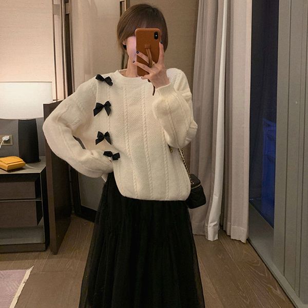 2021 new womens fashion short long sleeve bowknot sweaters pullovers 2x3o, White;black
2021 new womens fashion short long sleeve bowknot sweaters pullovers 2x3o, White;black