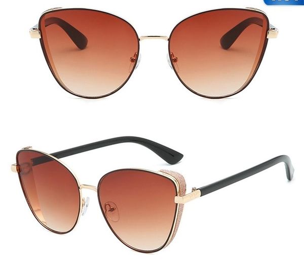 new metal frame sunglasses women's cat eye fashion sunglasses vintage11, White;black 
new metal frame sunglasses women's cat eye fashion sunglasses vintage11, White;black