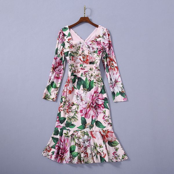 710 xl 2020 summer brand same style dress long sleeve square neck flora print runway dress sh, Black
710 xl 2020 summer brand same style dress long sleeve square neck flora print runway dress sh, Black