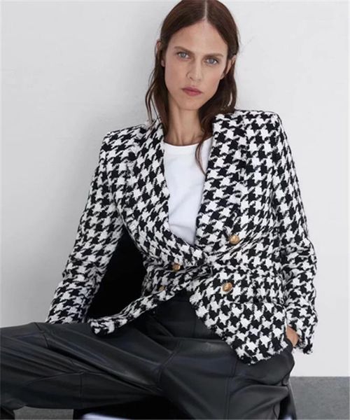 women's suits & blazers women suit 2021 autumn winter fashionable women's woolen plaid western style double breasted1, White;black
women's suits & blazers women suit 2021 autumn winter fashionable women's woolen plaid western style double breasted1, White;black