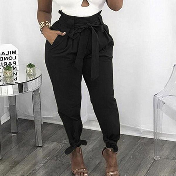 fashion high waist harem pants women spring selvedge belted casual solid long joggers for office female trousers streetwear, Black;white
fashion high waist harem pants women spring selvedge belted casual solid long joggers for office female trousers streetwear, Black;white