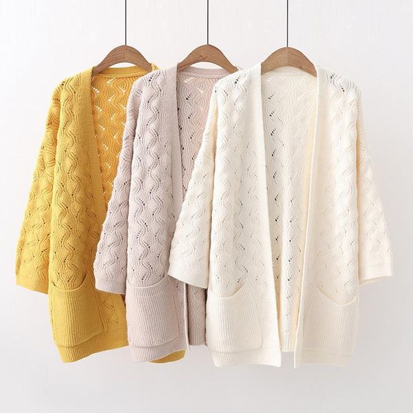 spring autumn casual sweet double pocket sweater women solid color outfit loose diamond hollow out female sweater cardigan u1191, White
spring autumn casual sweet double pocket sweater women solid color outfit loose diamond hollow out female sweater cardigan u1191, White