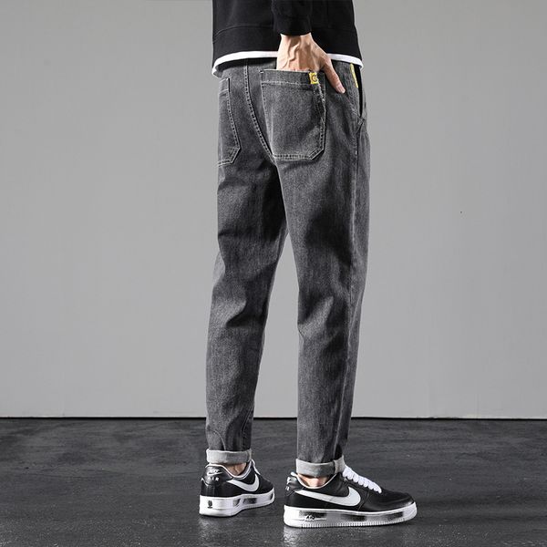 jeans men's autumn new brand summer loose korean fashion pants straight casual black leggings, Blue
jeans men's autumn new brand summer loose korean fashion pants straight casual black leggings, Blue