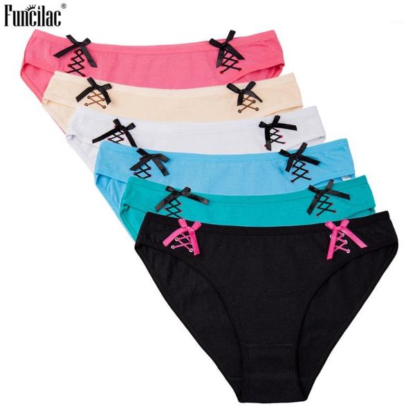 funcilac ladies underwear women girls cotton soft bow-knot underwear briefs knickers solid panties underpants for women 6pcs/lot1, Black;pink
funcilac ladies underwear women girls cotton soft bow-knot underwear briefs knickers solid panties underpants for women 6pcs/lot1, Black;pink