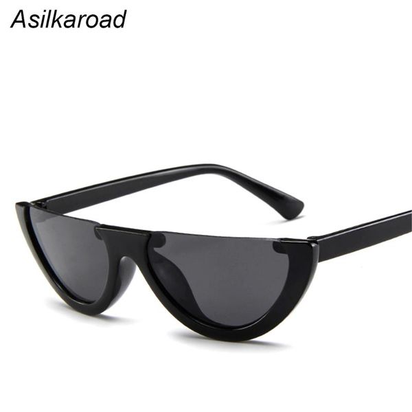 sunglasses women half-frame retro wild european american punk uv400 personality fashion male and female, White;black
sunglasses women half-frame retro wild european american punk uv400 personality fashion male and female, White;black
