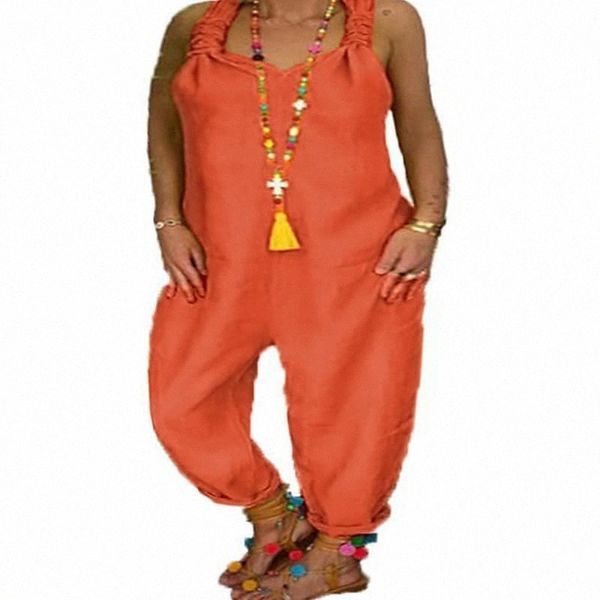 women's plus size jumpsuit plain sleeveless basic spring summer blue yellow orange l xl xxxl 4xl y5e0#, Black
women's plus size jumpsuit plain sleeveless basic spring summer blue yellow orange l xl xxxl 4xl y5e0#, Black