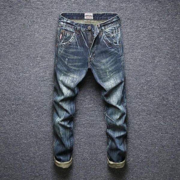 2020 new men's jeans retro solid color water wash simple zipper jeans for men autumn casual straight mens, Blue
2020 new men's jeans retro solid color water wash simple zipper jeans for men autumn casual straight mens, Blue