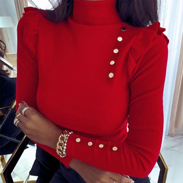 autumn winter long sleeve ribbed women turtleneck buttons sweaters fashion office lady sweater slim pullovers, White;black
autumn winter long sleeve ribbed women turtleneck buttons sweaters fashion office lady sweater slim pullovers, White;black
