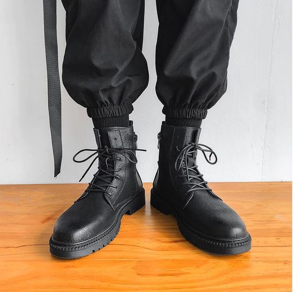 men boots winter lerther botties soft side zipper high cool black mens boot fashion keep warm size 40-45 06
men boots winter lerther botties soft side zipper high cool black mens boot fashion keep warm size 40-45 06