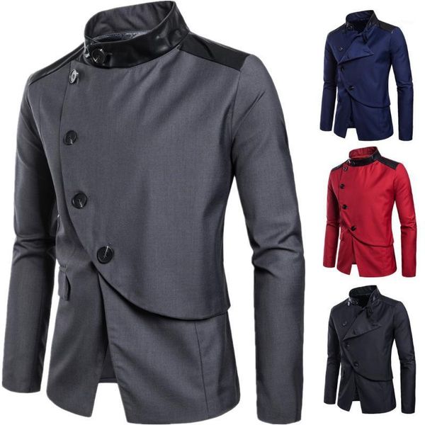 fall 2020 new men's european yards personality jackets and leisure suit men1, White;black
fall 2020 new men's european yards personality jackets and leisure suit men1, White;black