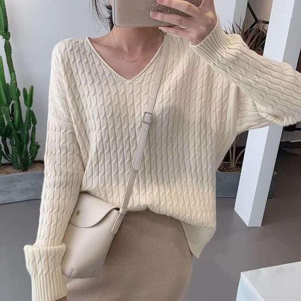 2020 autumn and winter new women's v-neck knit bottoming shirt korean version loose student pullover sweater women thick1, White;black
2020 autumn and winter new women's v-neck knit bottoming shirt korean version loose student pullover sweater women thick1, White;black