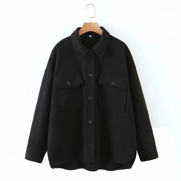 women new black simplicity loose chest pocket jacket female lapel long sleeves coat chic, Black;brown
women new black simplicity loose chest pocket jacket female lapel long sleeves coat chic, Black;brown
