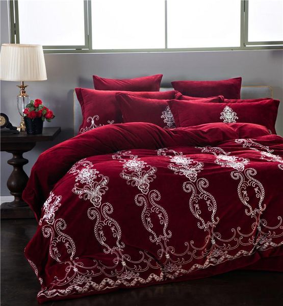 bedding sets wine red purple blue luxury printing fleece fabric set winter thick duvet cover bed linen sheet pillowcases 4/6pcs1
bedding sets wine red purple blue luxury printing fleece fabric set winter thick duvet cover bed linen sheet pillowcases 4/6pcs1