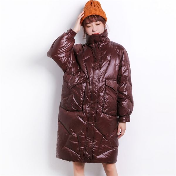 women down puffer parka new winter warm ultra light long duck down jacket ladies loose stand collar outwear female coats 201210, Black
women down puffer parka new winter warm ultra light long duck down jacket ladies loose stand collar outwear female coats 201210, Black