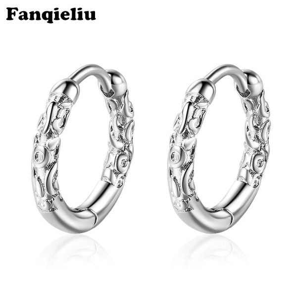 fanqieliu metal rod woman hoops circle 925 sterling silver earrings casting pattern hoop earrings for women fql20221, Golden;silver
fanqieliu metal rod woman hoops circle 925 sterling silver earrings casting pattern hoop earrings for women fql20221, Golden;silver