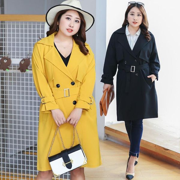 tuhao autumn winter lady belt long turn-down collar trench slim solid sashes office lady full trench large size coat lq301, Tan;black 
tuhao autumn winter lady belt long turn-down collar trench slim solid sashes office lady full trench large size coat lq301, Tan;black