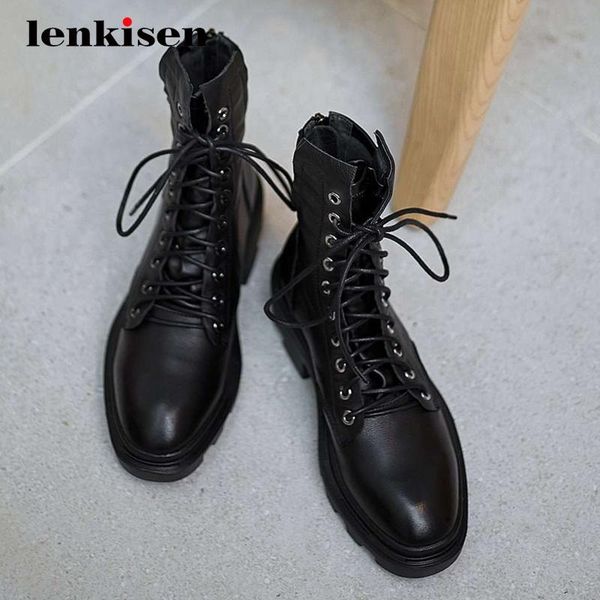 lenkisen motorcycle boots natural leather round toe thick high heel zipper handsome punk rock high fashion cozy ankle boots l5f9, Black
lenkisen motorcycle boots natural leather round toe thick high heel zipper handsome punk rock high fashion cozy ankle boots l5f9, Black