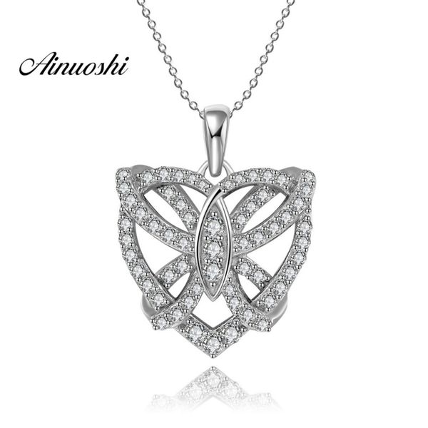 ainuoshi 925 sterling silver pendant necklace for women love heart bowtie original long chain necklace wedding collar de plata y200107
ainuoshi 925 sterling silver pendant necklace for women love heart bowtie original long chain necklace wedding collar de plata y200107