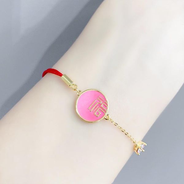 link, chain hand- woven red rope round bracelet for women party wedding fashion jewelry gifts temperature change bracelets, Black
link, chain hand- woven red rope round bracelet for women party wedding fashion jewelry gifts temperature change bracelets, Black