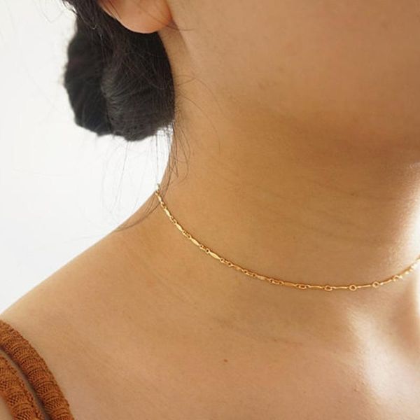 simple necklaces jewelry lovers choker aesthetic girl silver color classic tassel necklace chain women kpop collares, Golden;silver
simple necklaces jewelry lovers choker aesthetic girl silver color classic tassel necklace chain women kpop collares, Golden;silver