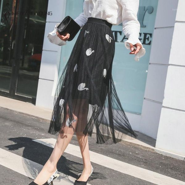 high waist embroidery mesh skirt lining women casual sweet mid white office skirt lady korean style kawaii streetwear teacher1, Black
high waist embroidery mesh skirt lining women casual sweet mid white office skirt lady korean style kawaii streetwear teacher1, Black
