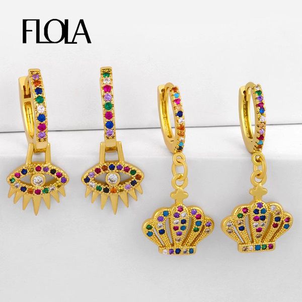 dangle & chandelier flola gold evil eye earrings for women with crystal cute crown drop turkish jewelry cz huggie pendientes erst10, Silver
dangle & chandelier flola gold evil eye earrings for women with crystal cute crown drop turkish jewelry cz huggie pendientes erst10, Silver