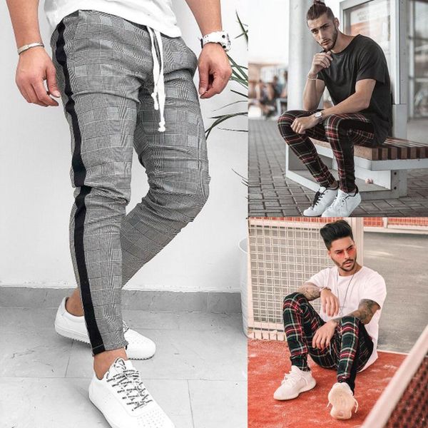 men's pants fashion mens hip hop korean stylish plaid slacks casual sfitness workout skinny port trousers, Black
men's pants fashion mens hip hop korean stylish plaid slacks casual sfitness workout skinny port trousers, Black