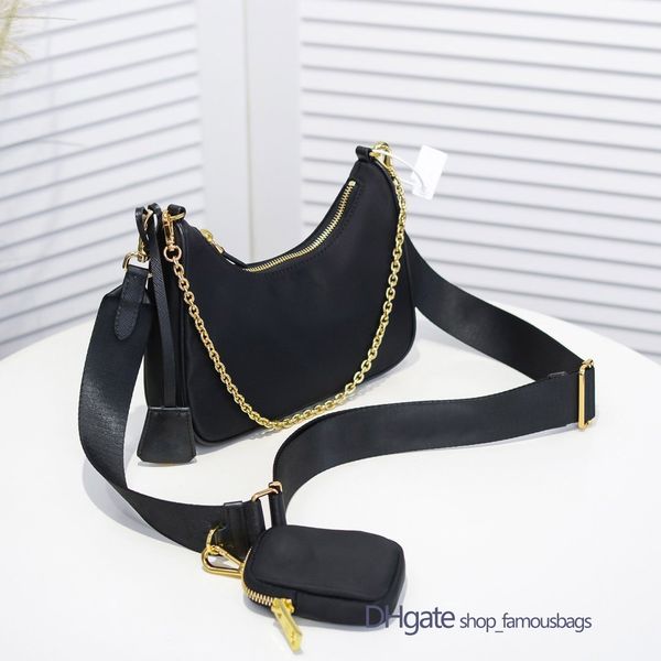 nylon re edition 2005 small black multi pochette pra gold chain bag cross body shoulder bag handbag bolsos de diseño famousbags
nylon re edition 2005 small black multi pochette pra gold chain bag cross body shoulder bag handbag bolsos de diseño famousbags